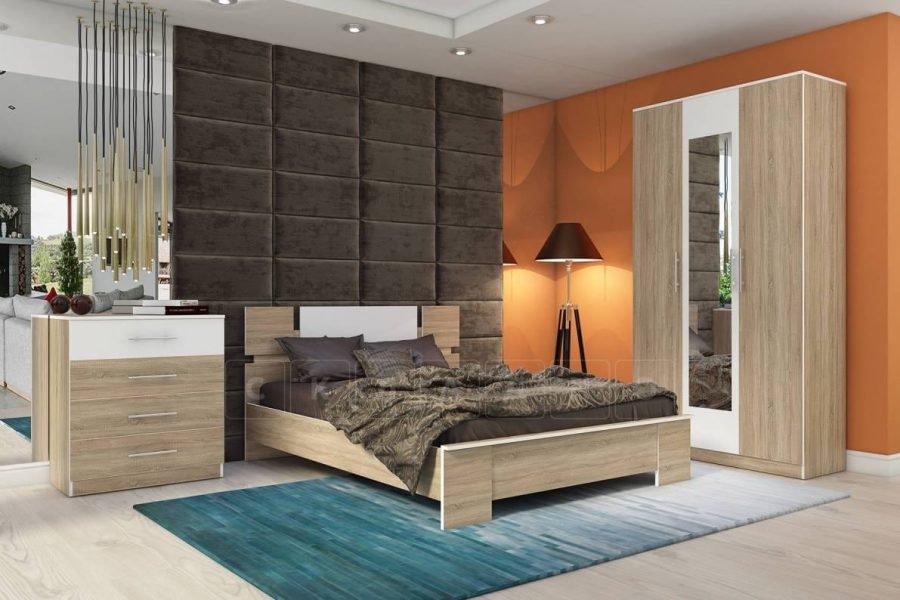 Cпальный гарнитур Оливия дуб сонома 