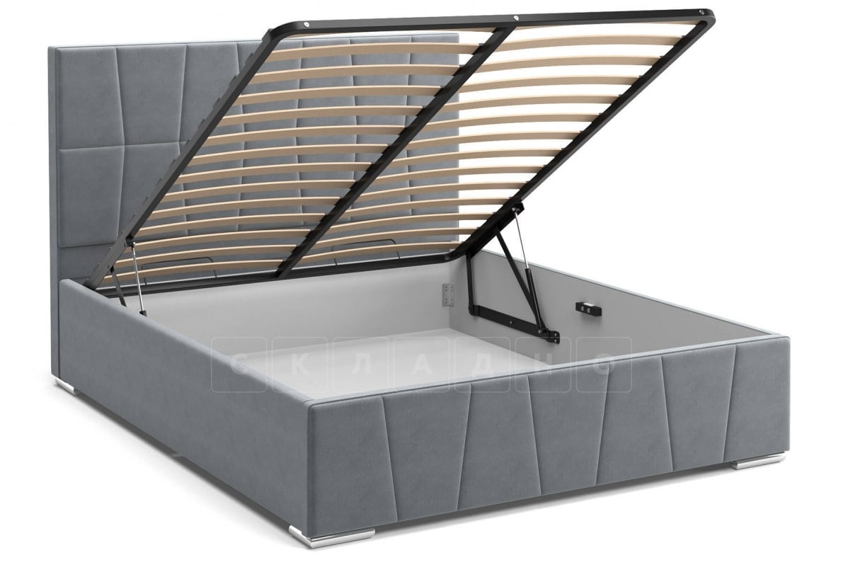 Кровать с подъемным механизмом Пассаж 180 см серая фото 2 | интернет-магазин Складно