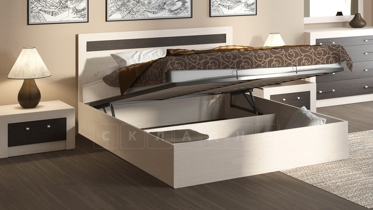 Кровать с подъемным механизмом Фиеста 140 см фото 3 | интернет-магазин Складно