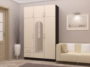 Шкаф трехстворчатый 130 см с 2-я ящиками  15390  рублей, фото 1 | интернет-магазин Складно