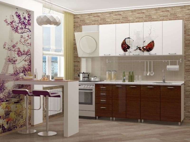 Кухня с фотопечатью Баунти 1,8 м 