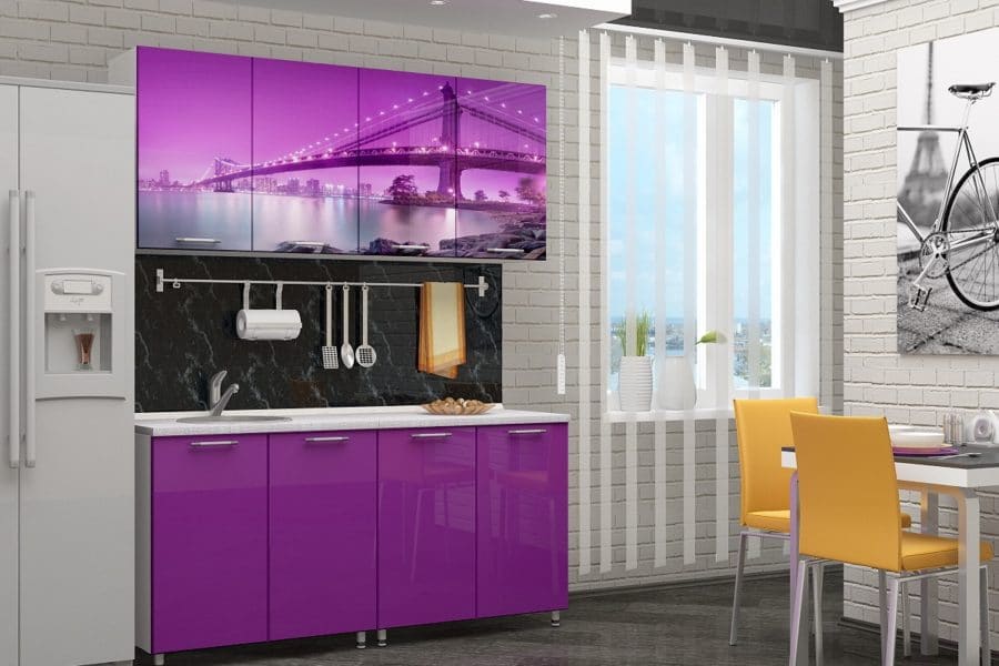 Кухня с фотопечатью Бридж 160 см 
