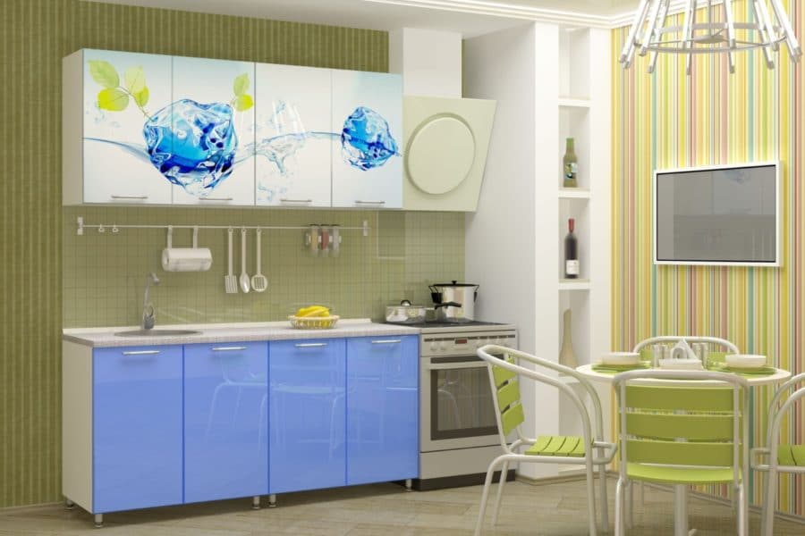 Кухня с фотопечатью Фреш 160 см 