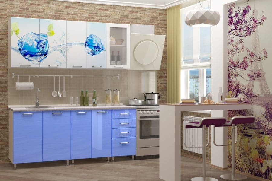 Кухня с фотопечатью Фреш 1,8 м 