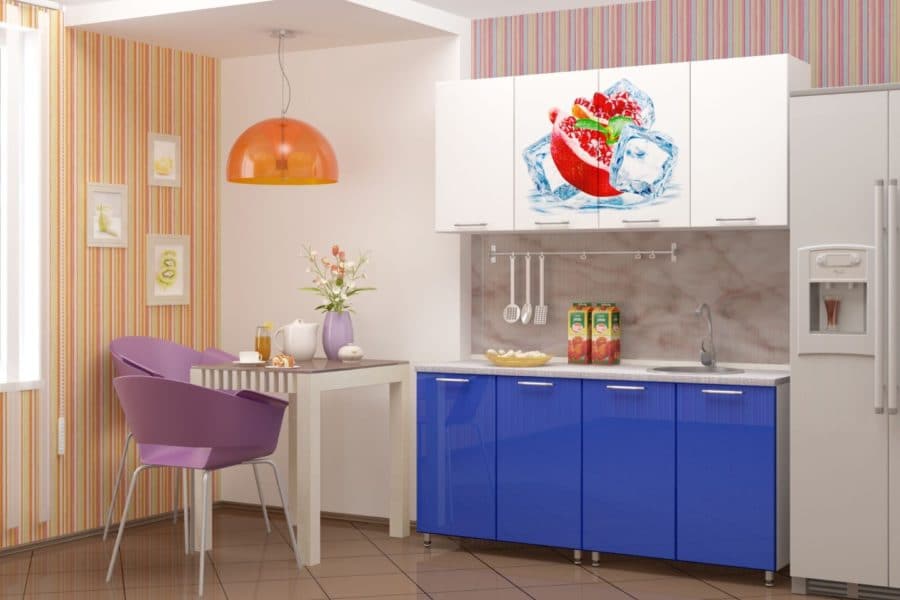 Кухня с фотопечатью Гранат 160 см 