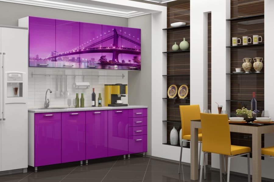 Кухня с фотопечатью Бридж 2,0 м 