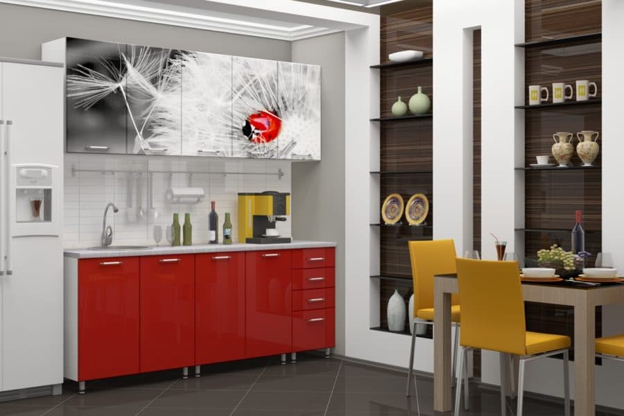 Кухня с фотопечатью Одуванчик 2,0 м 