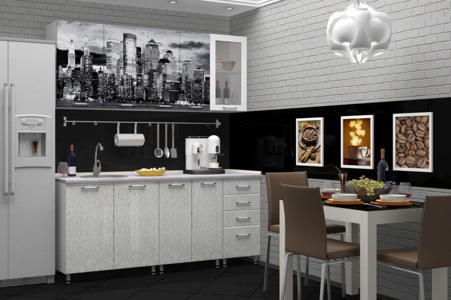 Кухня с фотопечатью Сити 1,8 м 