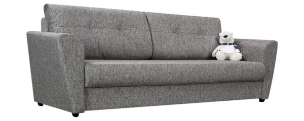 Диван прямой Амстердам рогожка серый 