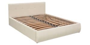 Мягкая кровать Афина 160 см экокожа молочного цвета 29150 рублей, фото 5 | интернет-магазин Складно