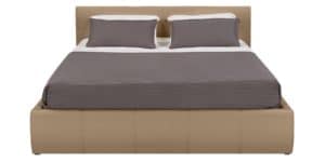 Мягкая кровать Афина 160 см экокожа темно-бежевого цвета 29950 рублей, фото 3 | интернет-магазин Складно