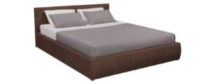 Мягкая кровать Афина 160 см рогожка коричневого цвета 29970 рублей, фото 2 | интернет-магазин Складно