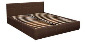 Мягкая кровать Афина 160 см рогожка коричневого цвета 29970 рублей, фото 5 | интернет-магазин Складно