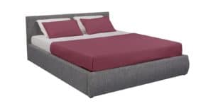 Мягкая кровать Афина 160 см рогожка серого цвета 29970 рублей, фото 2 | интернет-магазин Складно