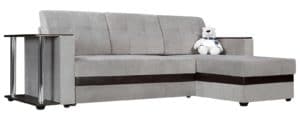 Угловой диван Атланта велюр светло-серый-3284 фото | интернет-магазин Складно