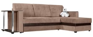 Угловой диван Атланта вельвет светло-коричневый-3268 фото | интернет-магазин Складно