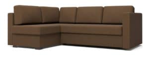 Угловой диван Джессика коричневый левый-4937 фото | интернет-магазин Складно