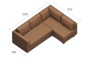 Угловой диван Джессика коричневый правый 35670 рублей, фото 7 | интернет-магазин Складно
