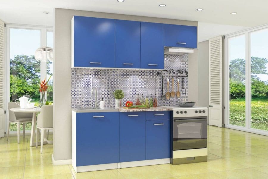 Кухонный гарнитур Бланка 2,0 м королевский синий 