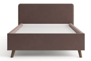 Мягкая кровать Афина 140 см велюр шоколад 16790 рублей, фото 2 | интернет-магазин Складно