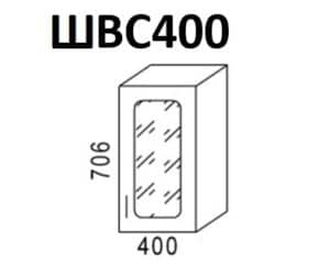 Кухонный навесной шкаф со стеклом Венеция ШВС40  2930  рублей, фото 1 | интернет-магазин Складно