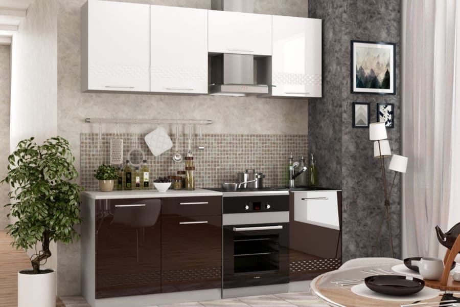 Кухонный гарнитур Асти шоколад 2,1 м 