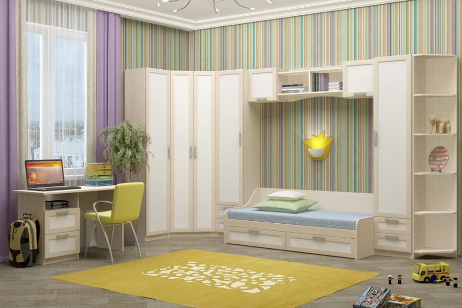 Набор детской мебели Юниор-7 рамочный вариант 1 