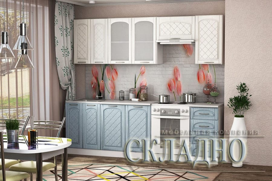 Кухонный гарнитур Милана 2,4 м с газовкой 