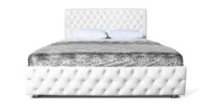 Мягкая кровать Малибу 160 см экокожа белого цвета вариант 4 47990 рублей, фото 2 | интернет-магазин Складно