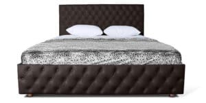 Мягкая кровать Малибу 160см экокожа шоколадного цвета вариант 4 28990 рублей, фото 2 | интернет-магазин Складно