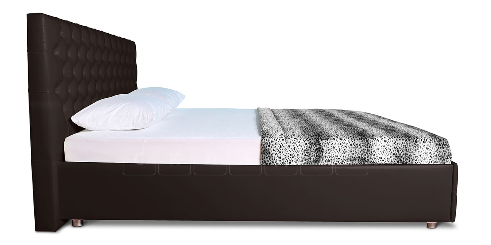 Мягкая кровать Малибу 160 см экокожа шоколадного цвета вариант 4 фото 4 | интернет-магазин Складно