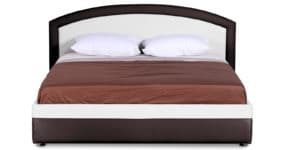 Мягкая кровать Малибу 160 см экокожа белый-шоколад вариант 8 48990 рублей, фото 3 | интернет-магазин Складно