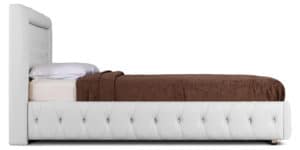 Мягкая кровать Малибу 160 см экокожа белого цвета вариант 7-2 49990 рублей, фото 3 | интернет-магазин Складно