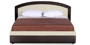 Мягкая кровать Малибу 160 см экокожа бежевый-шоколад вариант 8-2 48990 рублей, фото 3 | интернет-магазин Складно