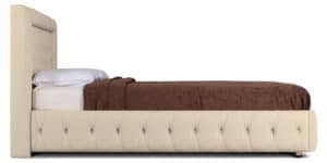 Мягкая кровать Малибу 160 см экокожа бежевый вариант 7 46990 рублей, фото 3 | интернет-магазин Складно