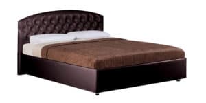 Мягкая кровать Малибу 160 см экокожа шоколадного цвета вариант 1 47990 рублей, фото 3 | интернет-магазин Складно