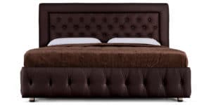 Мягкая кровать Малибу 160см экокожа шоколадного цвета вариант 7 36990 рублей, фото 2 | интернет-магазин Складно