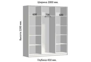 Шкаф-купе Комфорт ширина 200 см, модель 2050  39990  рублей, фото 1 | интернет-магазин Складно