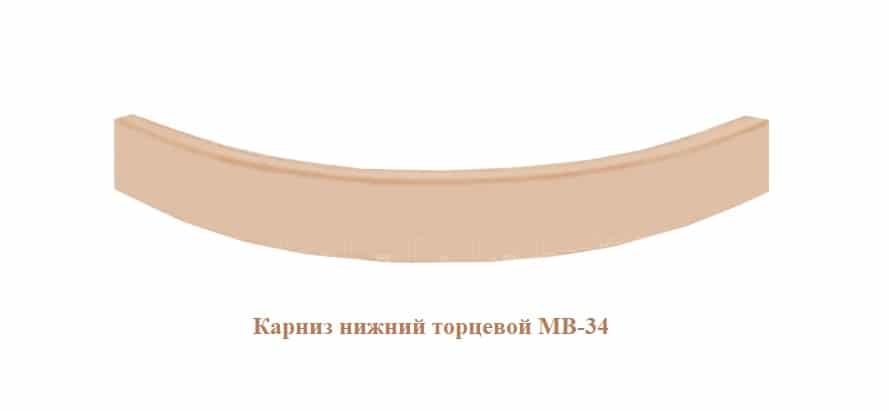 Кухонный навесной шкаф-витрина торцевой Массив МВ-29в левый фото 5 | интернет-магазин Складно