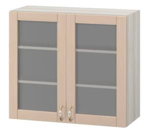 Кухонный навесной шкаф со стеклом Массив 80 см МВ-36в  11550  рублей, фото 1 | интернет-магазин Складно