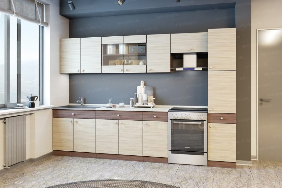 Кухонный гарнитур Шимо 3,0 м с пеналом 