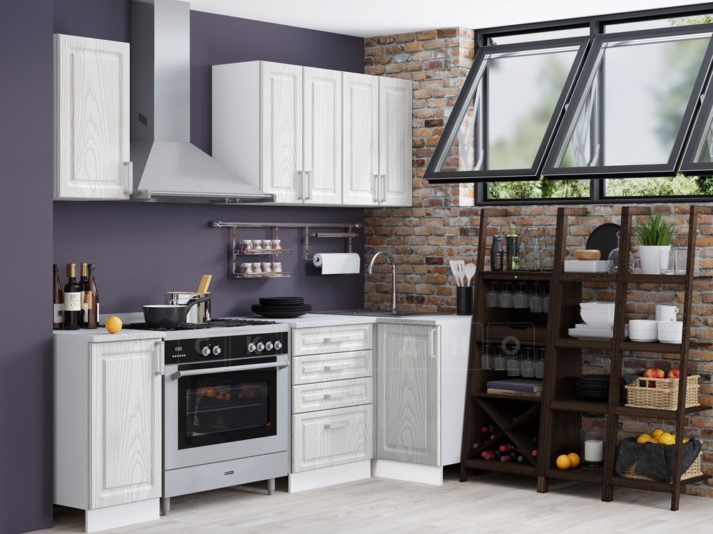 Кухонный навесной шкаф горизонтальный Венеция ШВГ1С50 с 1 стеклом фото 5 | интернет-магазин Складно