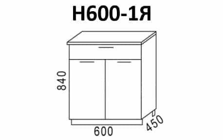 Кухонный шкаф напольный Эра ШН60 с 1 ящиком фото 4 | интернет-магазин Складно