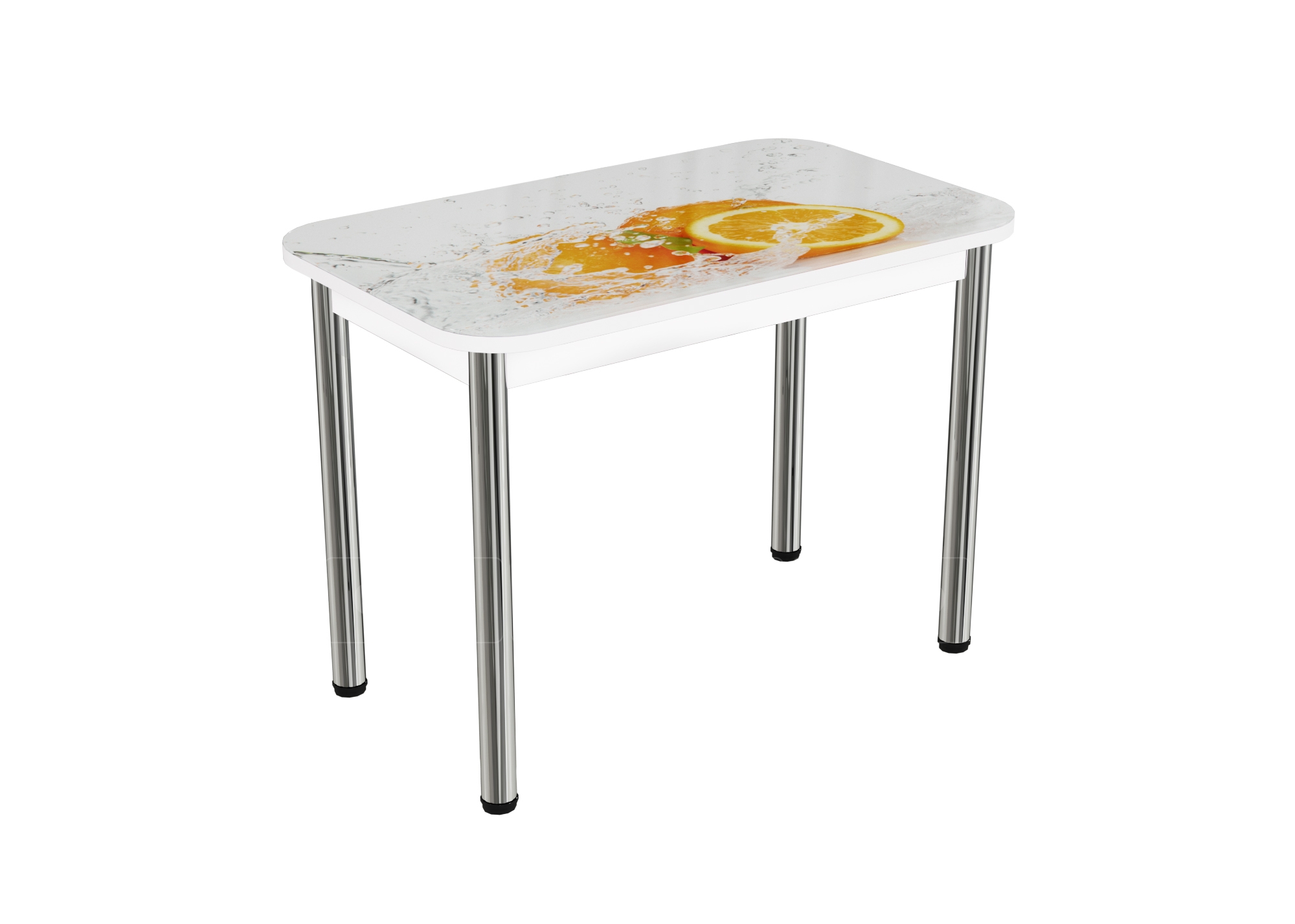 Стол нераздвижной стеклянный с фотопечатью Апельсин серия 1