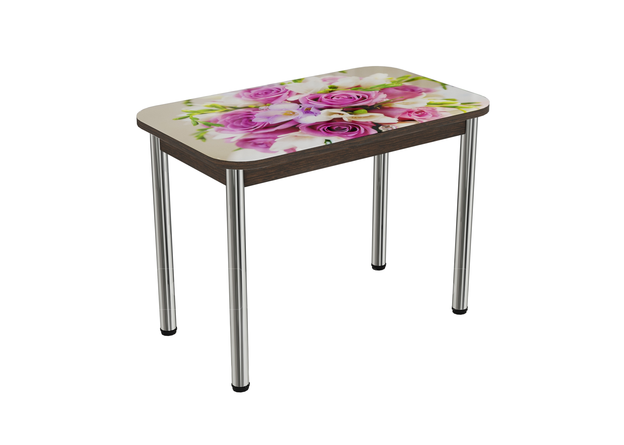 Стол нераздвижной стеклянный с фотопечатью Букет серия 1