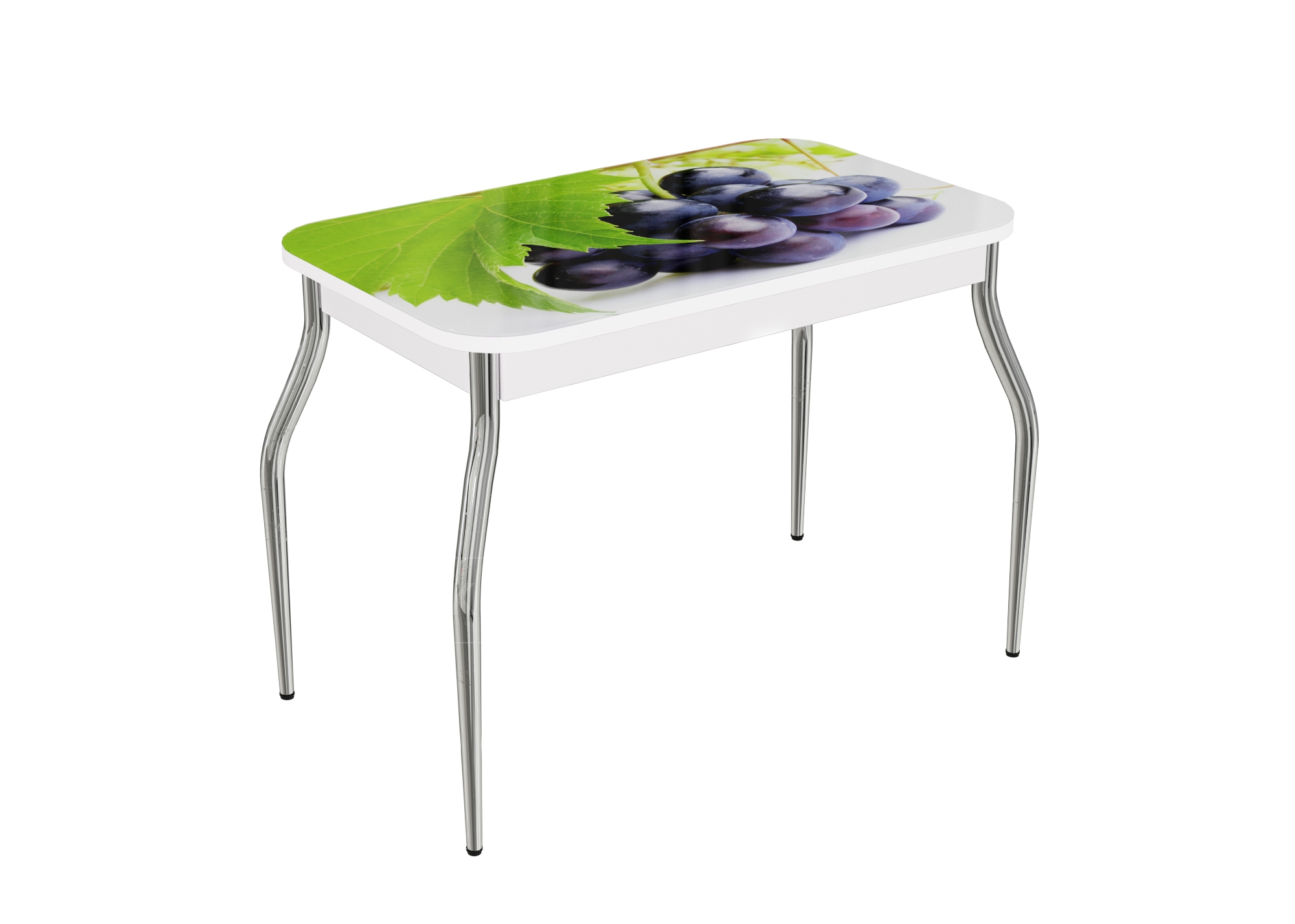 Стол нераздвижной стеклянный с фотопечатью Виноград серия 2