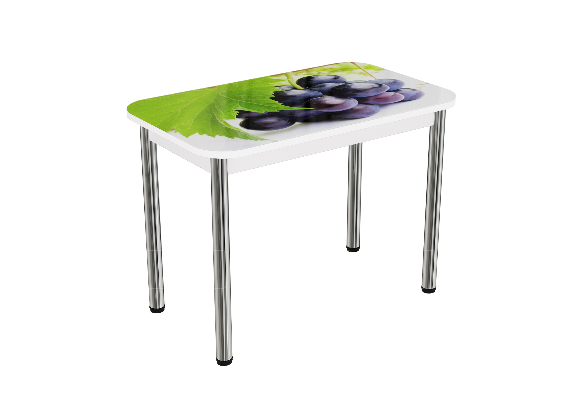 Стол нераздвижной стеклянный с фотопечатью Виноград серия 1