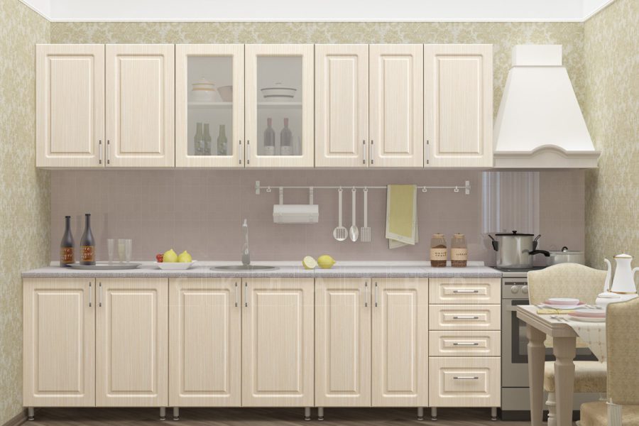 Кухонный гарнитур Венеция 2,6 м ваниль 