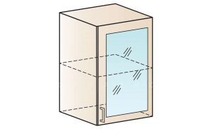 Кухонный навесной шкаф со стеклом Модена ШВС50  3480  рублей, фото 1 | интернет-магазин Складно