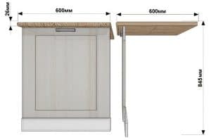 Кухонный шкаф под встраиваемую посудомоечную машину Гинза ШПМ60  2840  рублей, фото 1 | интернет-магазин Складно